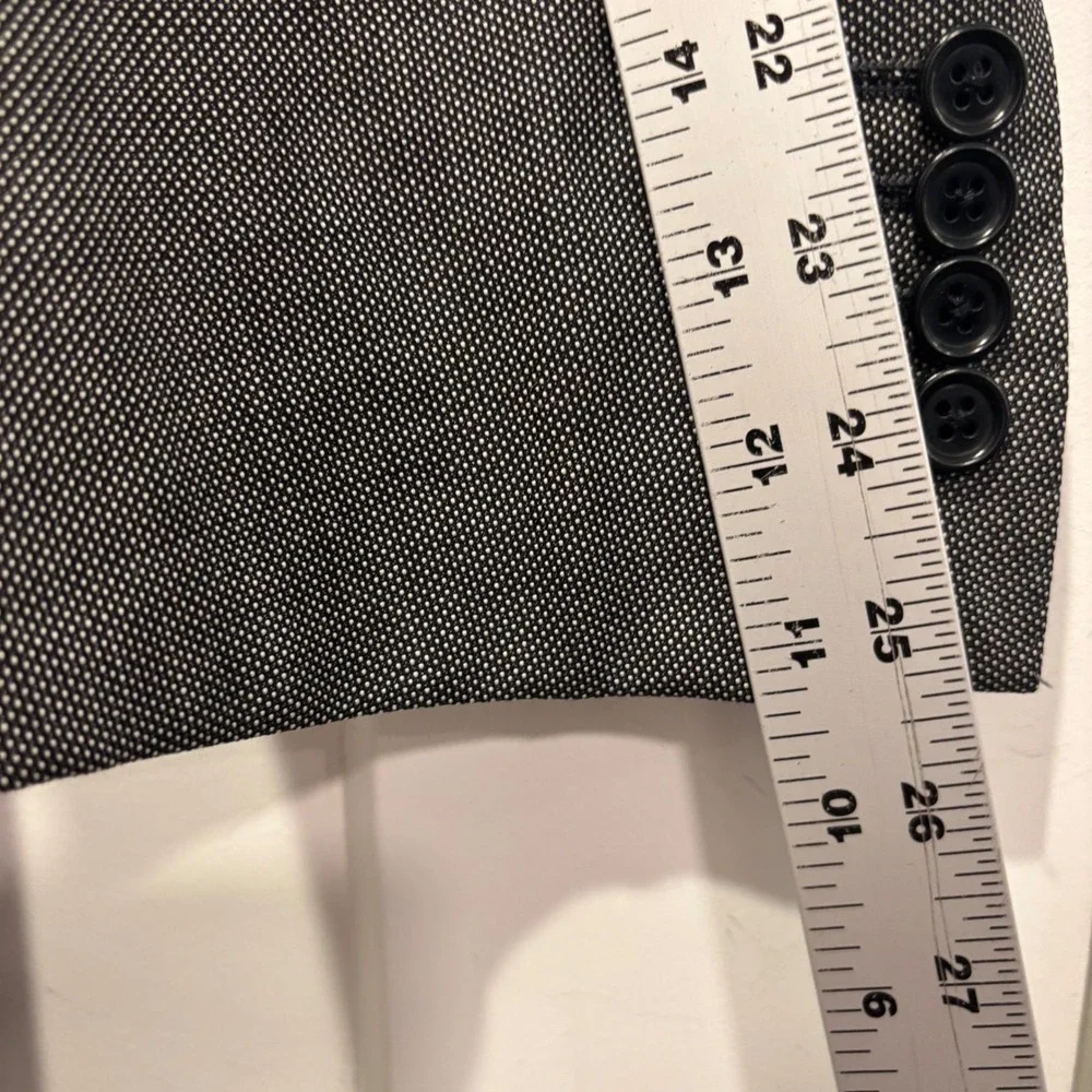 Canali 1934 Mens Grey Micro Pattern 100% Wool Blazer Sport Coat Italy 46L